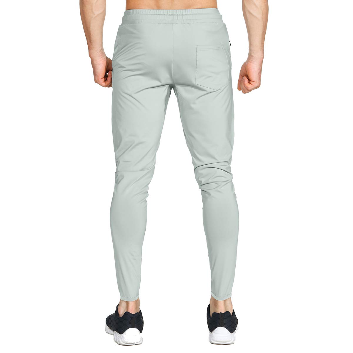 BROKIG Mens Lightweight Gym Jogger Pants,Men's Workout Sweatpants with Zip Pocket