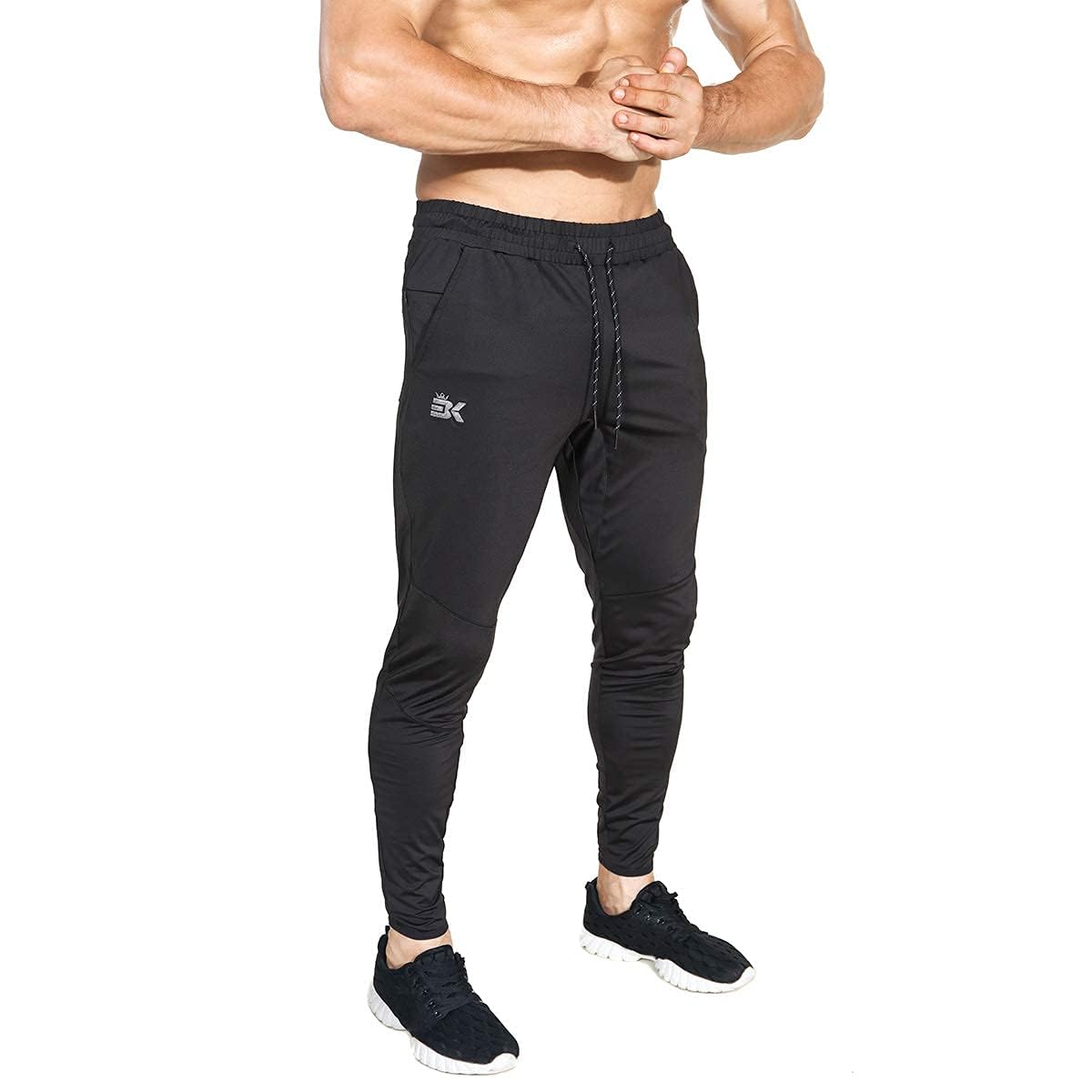 BROKIG Mens Lightweight Gym Jogger Pants,Men's Workout Sweatpants with Zip Pocket