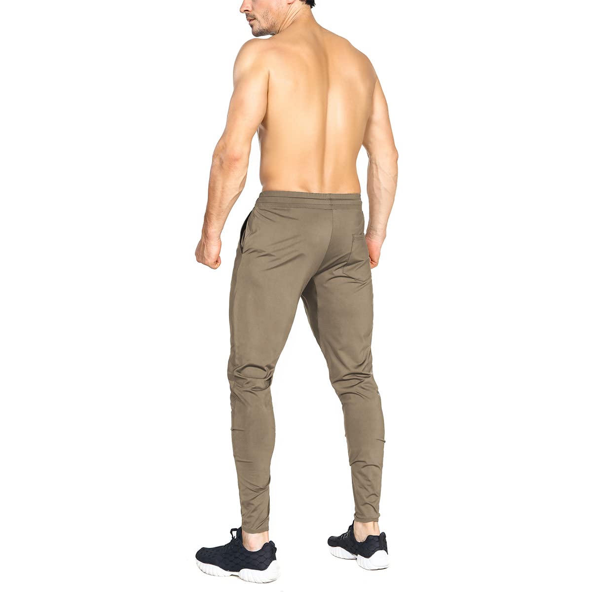 BROKIG Mens Lightweight Gym Jogger Pants,Men's Workout Sweatpants with Zip Pocket