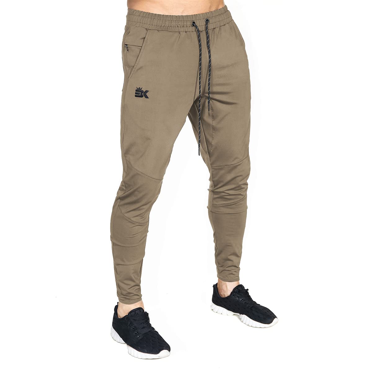 BROKIG Mens Lightweight Gym Jogger Pants,Men's Workout Sweatpants with Zip Pocket