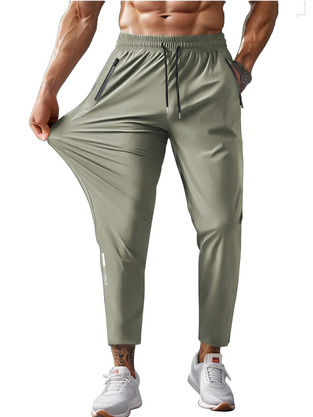 Men's Hiking Pants Quick-Dry Lightweight Sweatpants Outdoor Fishing Pants Water Resistant with Zipper Pockets