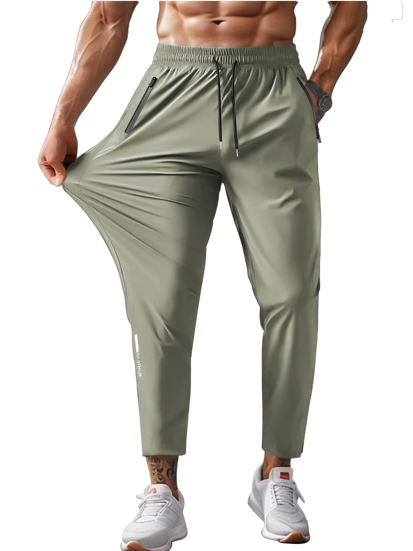 Men's Hiking Pants Quick-Dry Lightweight Sweatpants Outdoor Fishing Pants Water Resistant with Zipper Pockets