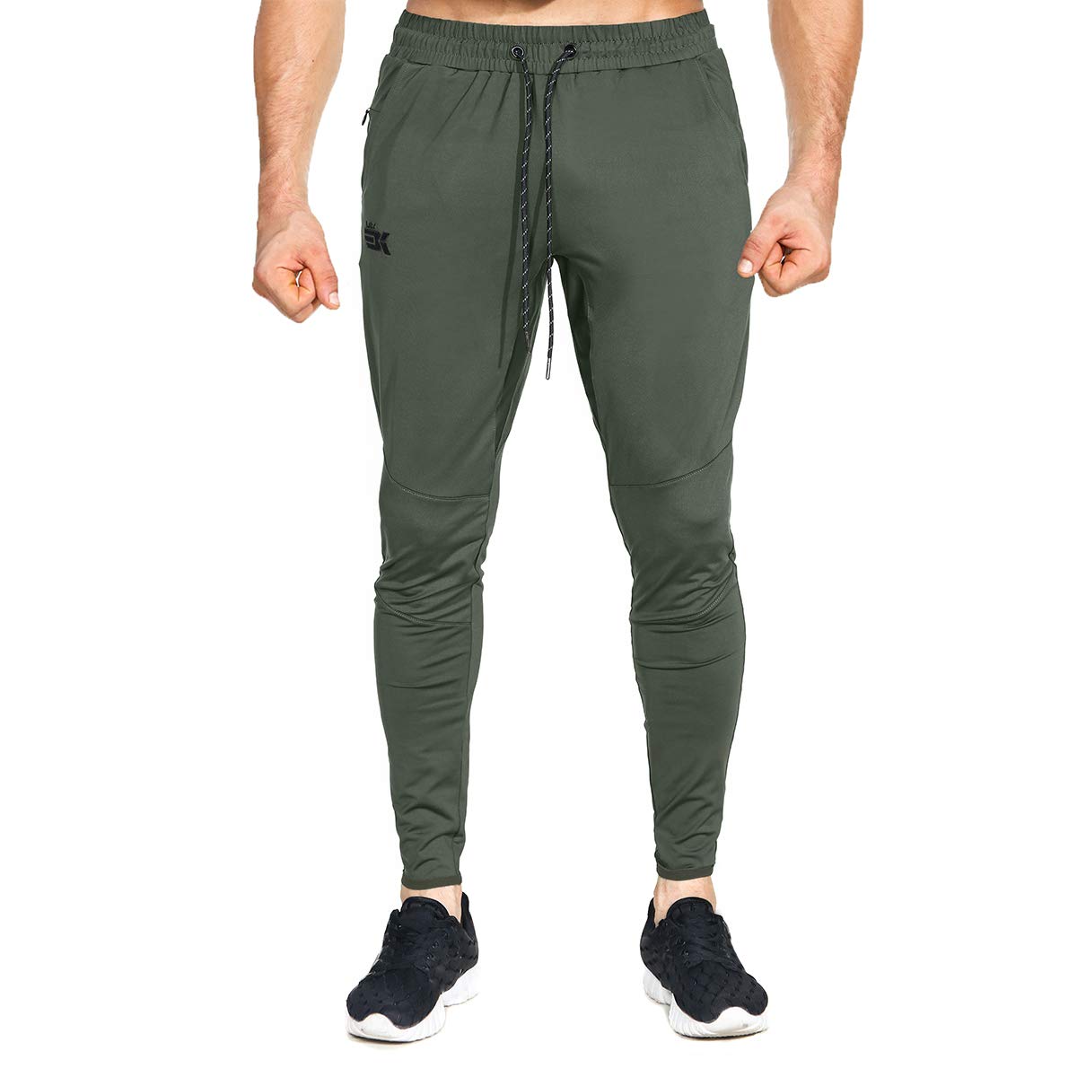 BROKIG Mens Lightweight Gym Jogger Pants,Men's Workout Sweatpants with Zip Pocket