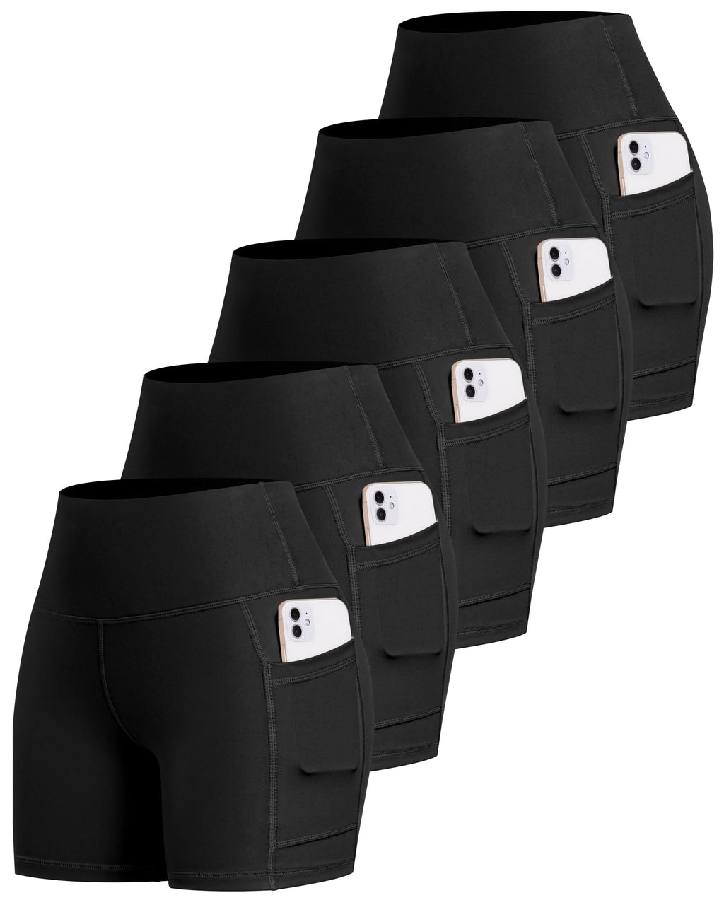 LZYVOO Biker Spandex Shorts Women, High Waisted Tummy Control Workout Yoga Shorts with Pockets