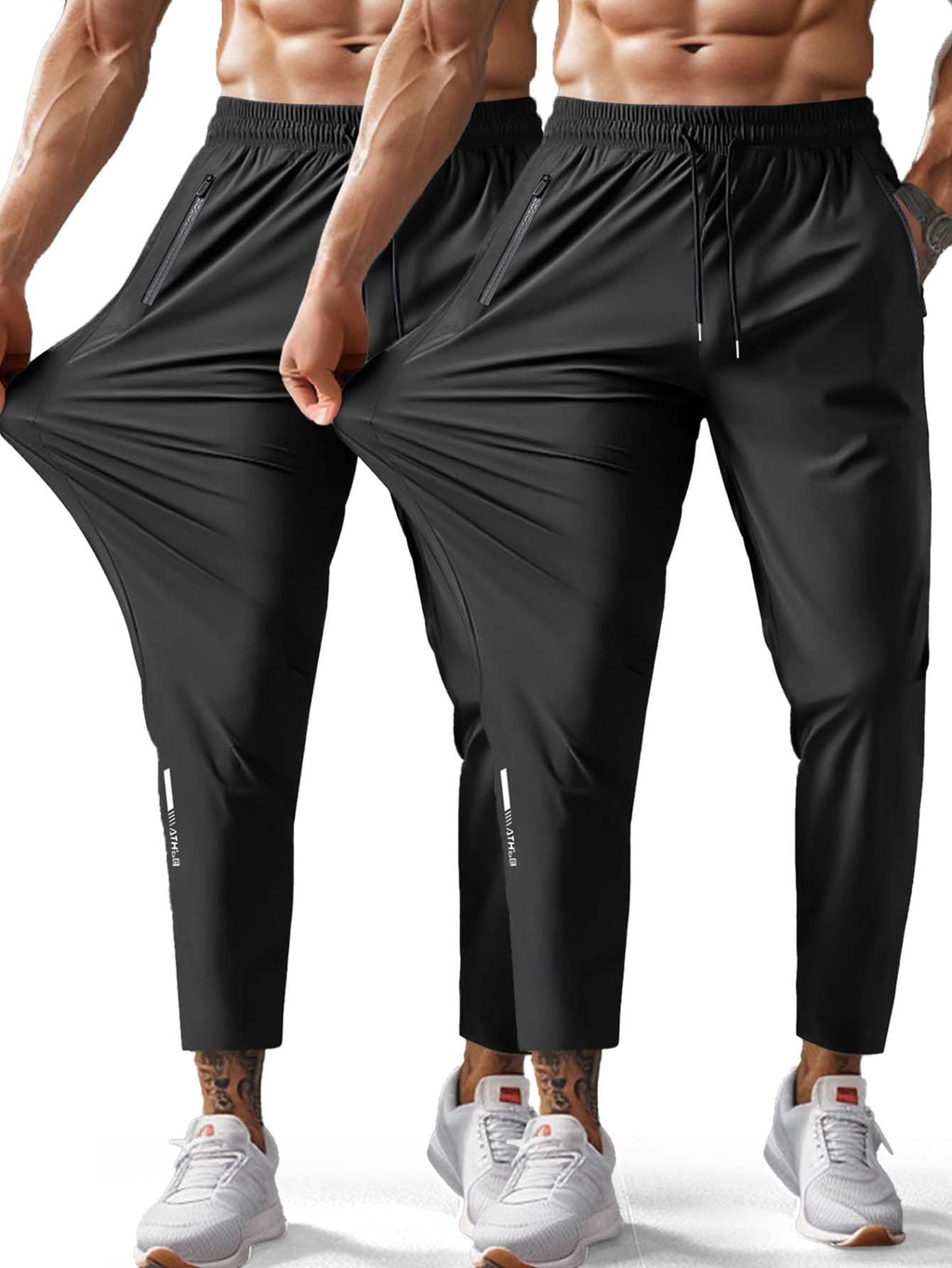 Men's Hiking Pants Quick-Dry Lightweight Sweatpants Outdoor Fishing Pants Water Resistant with Zipper Pockets