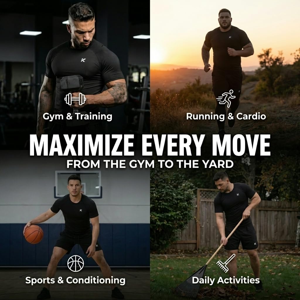 Kewlioo Sauna Shirt for Men - Heat Trapping Sweat Vest, Sauna Suit For Men, Compression Workout Sweat Suit for Gym, Workouts