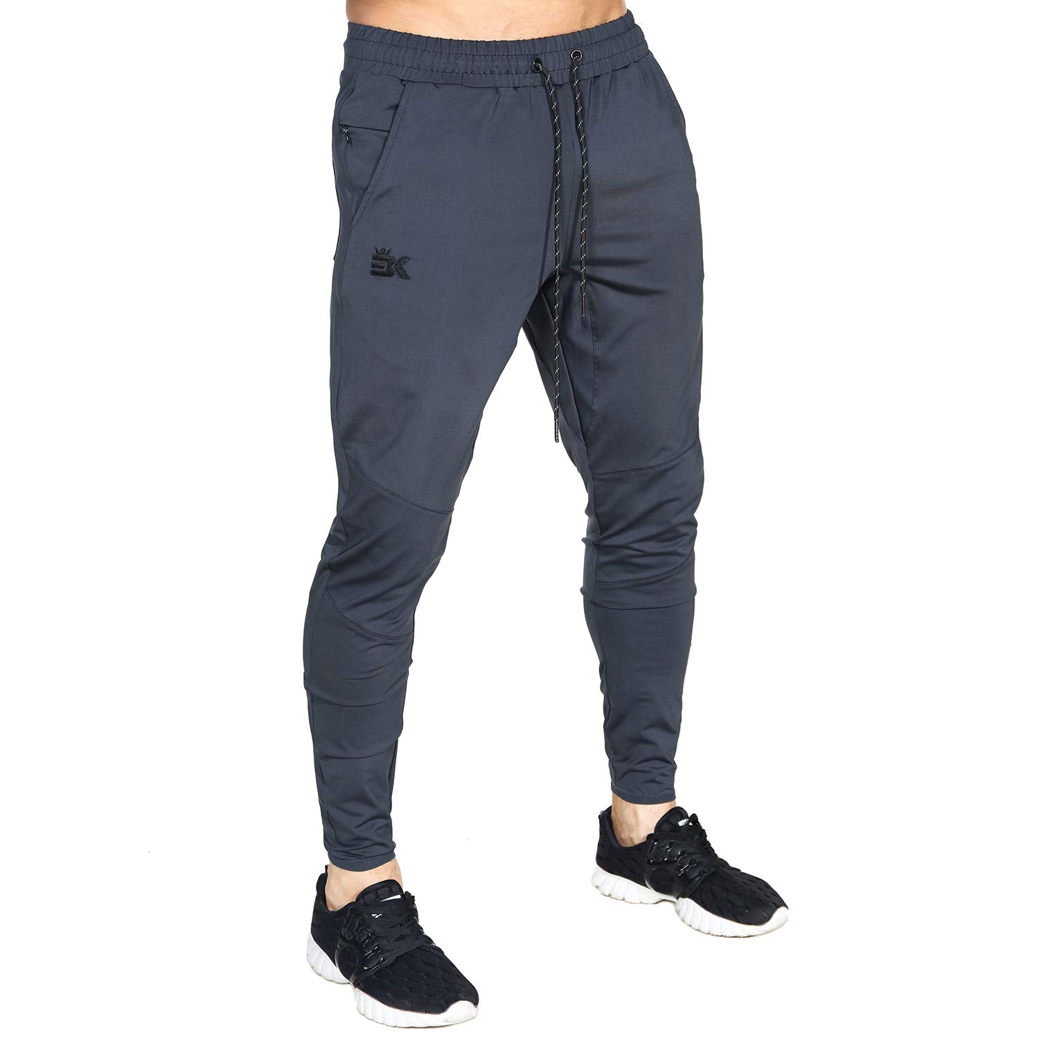 BROKIG Mens Lightweight Gym Jogger Pants,Men's Workout Sweatpants with Zip Pocket