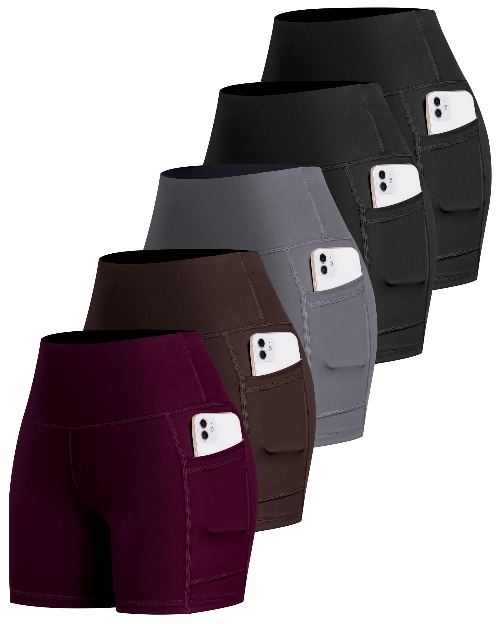 LZYVOO Biker Spandex Shorts Women, High Waisted Tummy Control Workout Yoga Shorts with Pockets