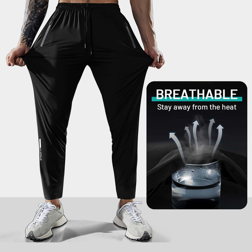 Men's Hiking Pants Quick-Dry Lightweight Sweatpants Outdoor Fishing Pants Water Resistant with Zipper Pockets