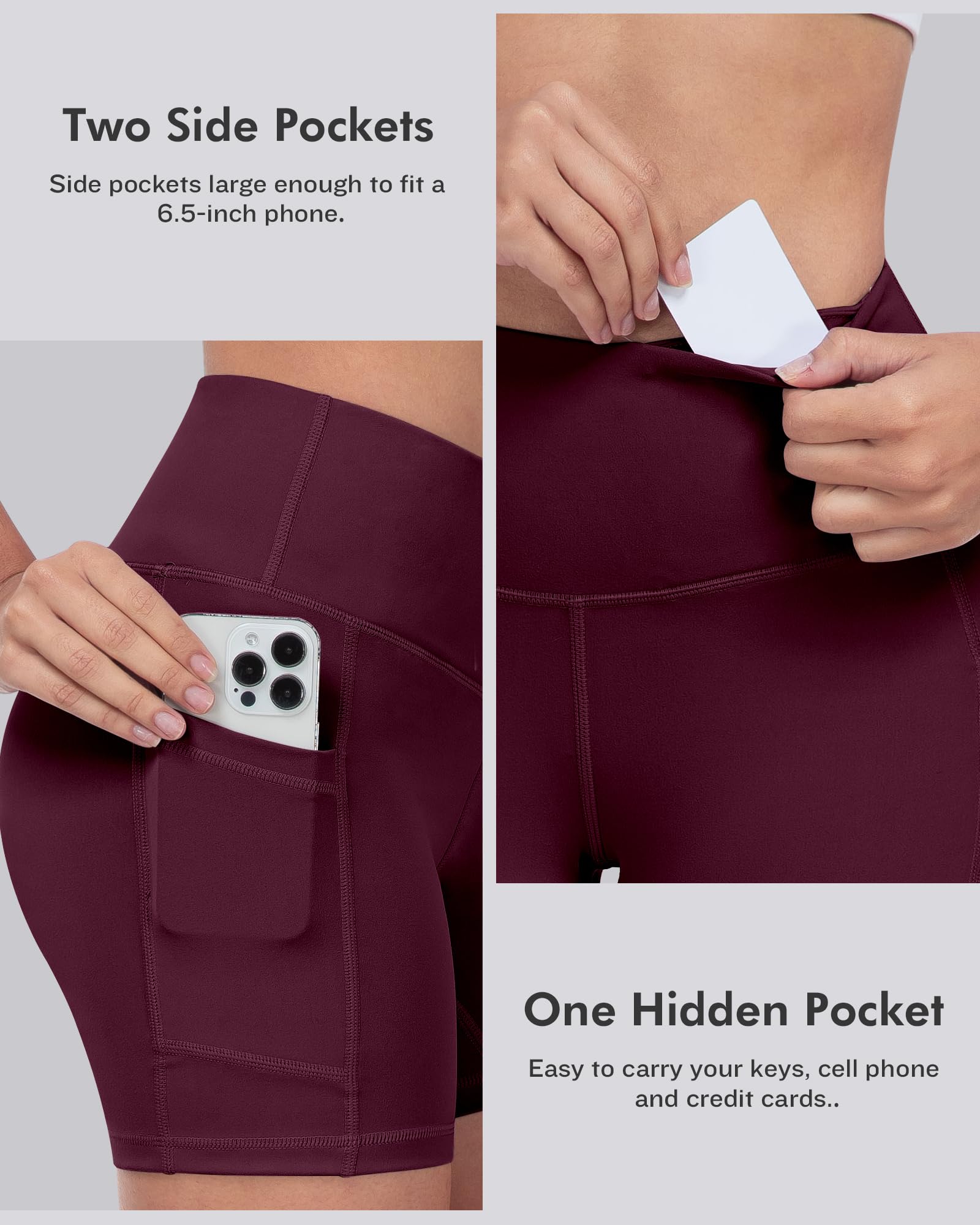 LZYVOO Biker Spandex Shorts Women, High Waisted Tummy Control Workout Yoga Shorts with Pockets