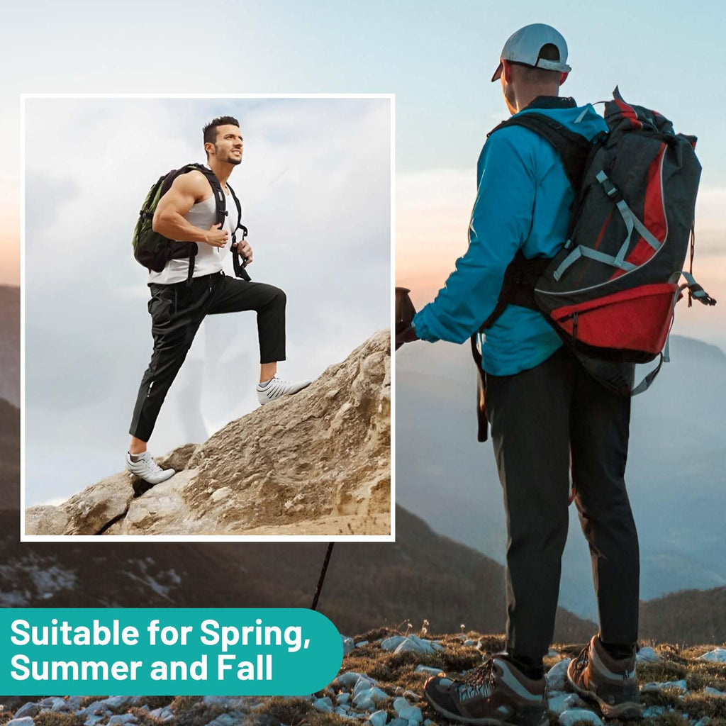 Men's Hiking Pants Quick-Dry Lightweight Sweatpants Outdoor Fishing Pants Water Resistant with Zipper Pockets