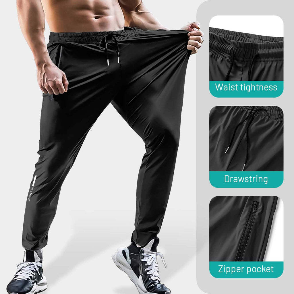 Men's Hiking Pants Quick-Dry Lightweight Sweatpants Outdoor Fishing Pants Water Resistant with Zipper Pockets