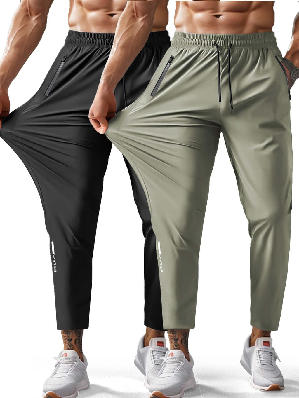 Men's Hiking Pants Quick-Dry Lightweight Sweatpants Outdoor Fishing Pants Water Resistant with Zipper Pockets