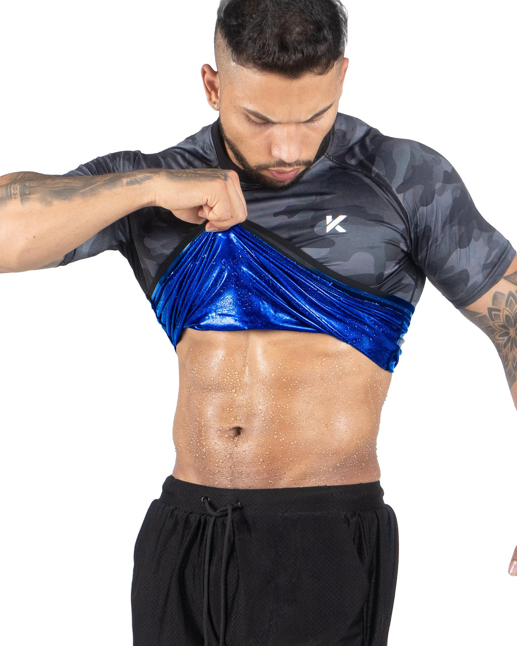 Kewlioo Sauna Shirt for Men - Heat Trapping Sweat Vest, Sauna Suit For Men, Compression Workout Sweat Suit for Gym, Workouts